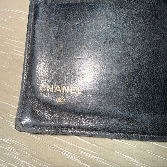 CHANEL Long Wallet Black Caviar Skin Leather CC Authentic - Good - Picture 3 of 14